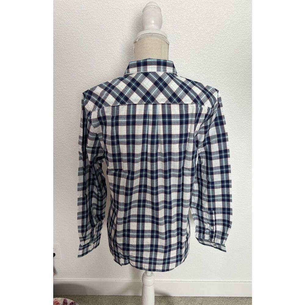 Untuckit Blue and White Sorbo Plaid Button Up - 12 - Picture 5 of 6
